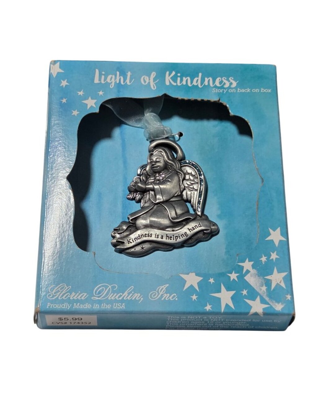 Light Of Kindness Angel Ornament Gloria Duchin Box Kindness Helping Hand Design